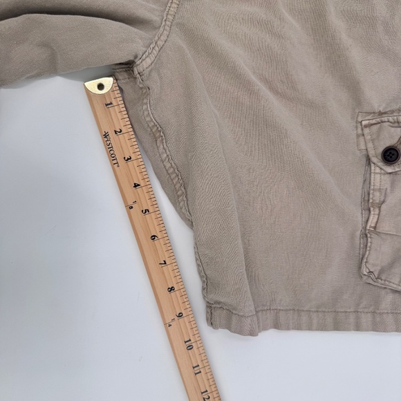 Lucky Brand Shorts Men 38 Beige Cargo Pockets Drawstring Outdoor Beach Khaki Y2K - Picture 11 of 12
